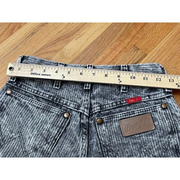 Wrangler Women's 7 Gray Pant Acid Wash Ankle Straight Leg Pinstripe 80s Retro - Picture 8 of 9